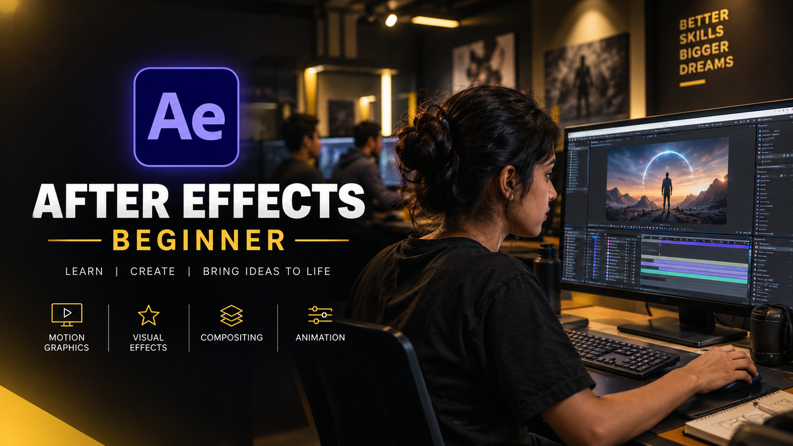 Adobe After Effects for beginners – Complete motion graphics course