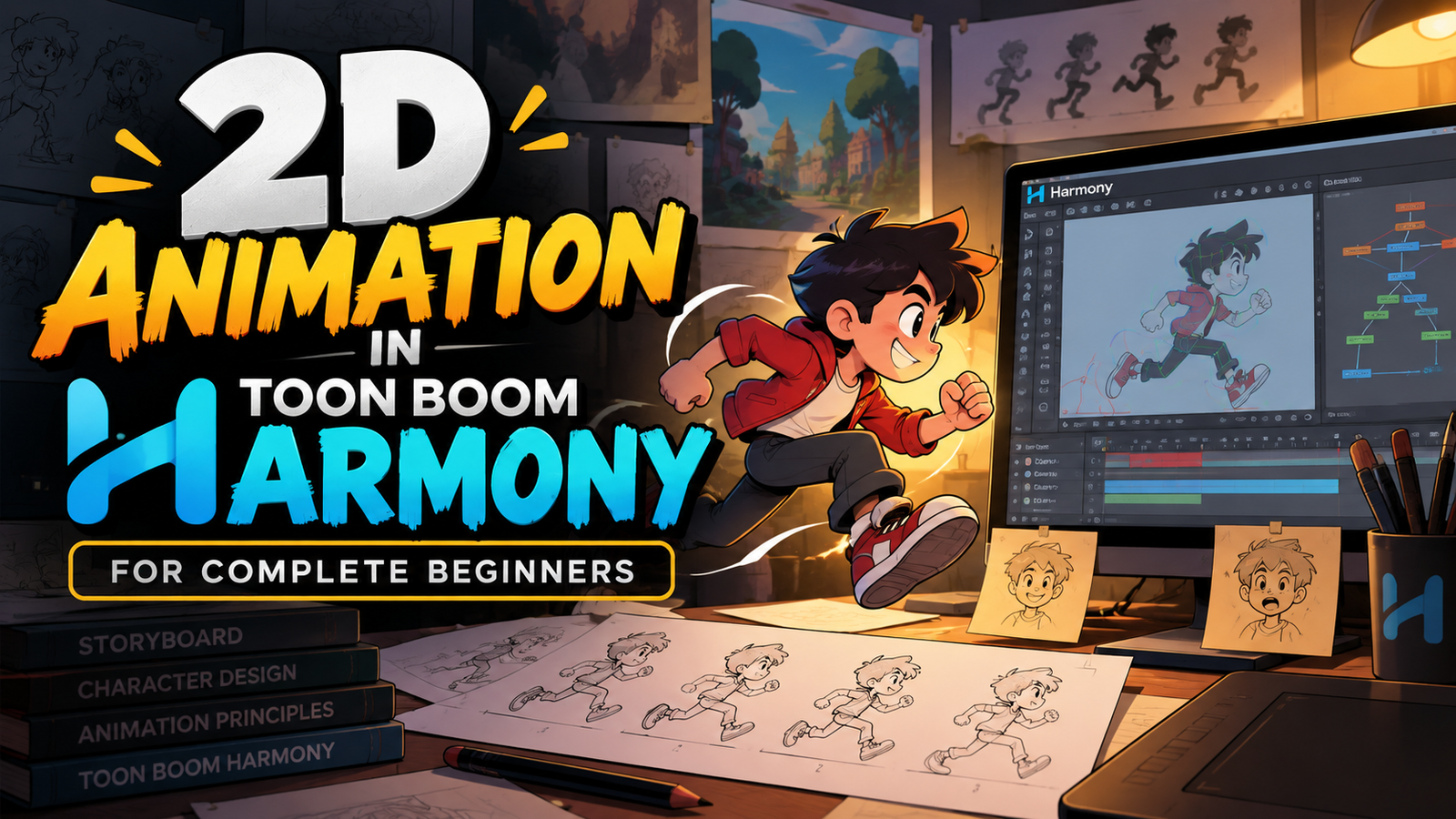 2D Animation in ToonBoom Harmony – For complete beginner